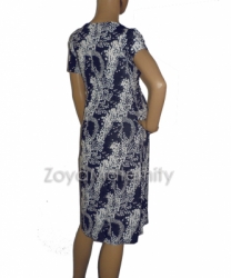large D132 biru belakang dress hamil